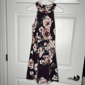 Altar'd State Purple Pink Halter A-line Mini Dress - size small